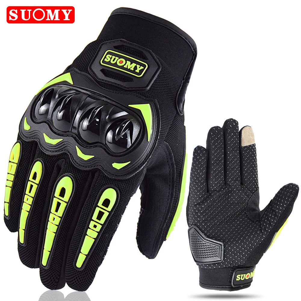 VEMAR Summer Motorcycle Gloves Men Black Full Finger Touchscreen Cycling ATV MTB Guantes Moto Luvas Bike Riding Glove Women Red