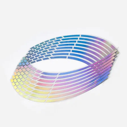 1 Set 7 Colors Car Styling Strips Reflective Motocross Bike Motorcycle Wheel Stickers and Decals 17/18 Inch Reflective Rim Tape