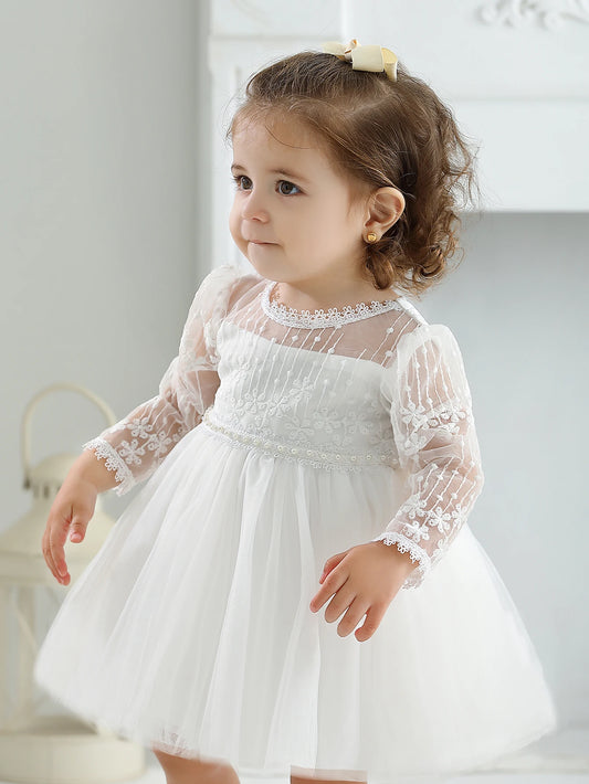 Baby Christening Stuff Dress Baby Dress Girls Party Birthday Wedding Princess White Dresses for Woman