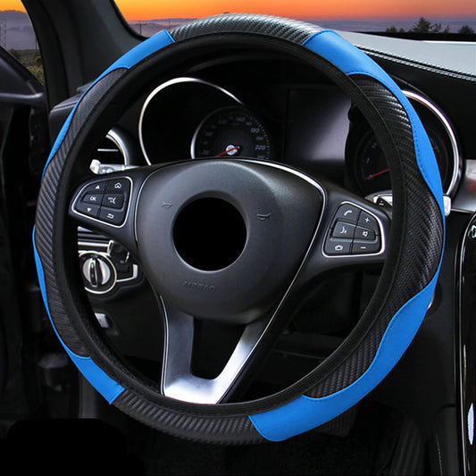 Carbon Fiber Car Steering Wheel Cover for Nissan Duke MICRA QASHQAI JUKE X-Trail NAVARA