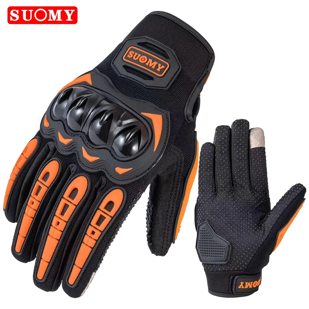 VEMAR Summer Motorcycle Gloves Men Black Full Finger Touchscreen Cycling ATV MTB Guantes Moto Luvas Bike Riding Glove Women Red