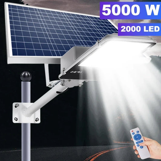 2000w powerful Solar street Light Outdoor Aluminum Solar Street light Garden sunlight Remote Control Waterproof solar light