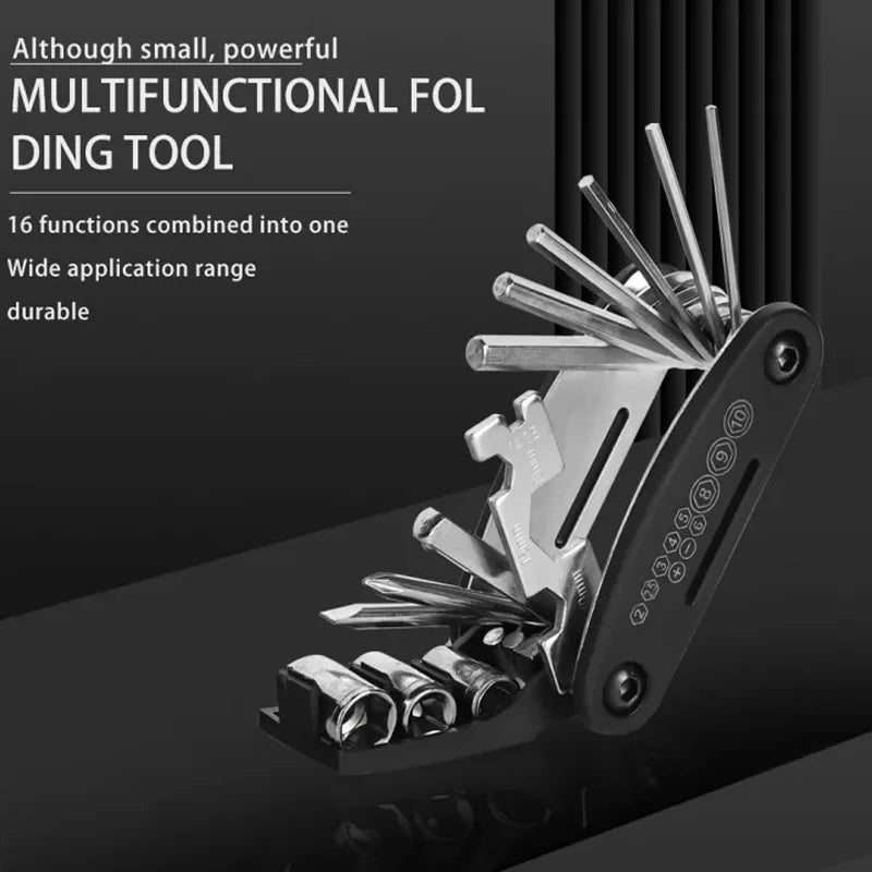 16 in 1 MTB Tools Road Bicycle Allen Wrench Pocket Tools Portable Bicycle Repair Tool set Multifunction Tools